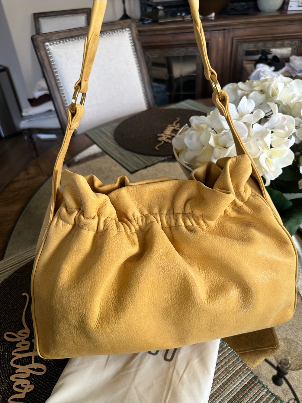 HOBO Mustard Yellow Gathered Shoulder Bag - Picture 5 of 16